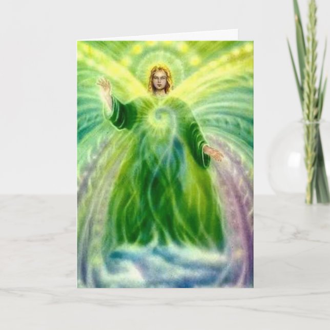 Archangel Raphael Healing Light Birthday Kort (Framsida)