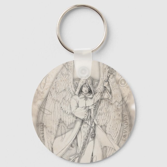 Archangel Raphael Keychain Nyckelring (Framsida)