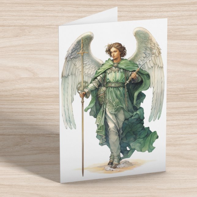 Archangel Raphael läkning Angel Saint Travel Kort (Skapare uppladdad)