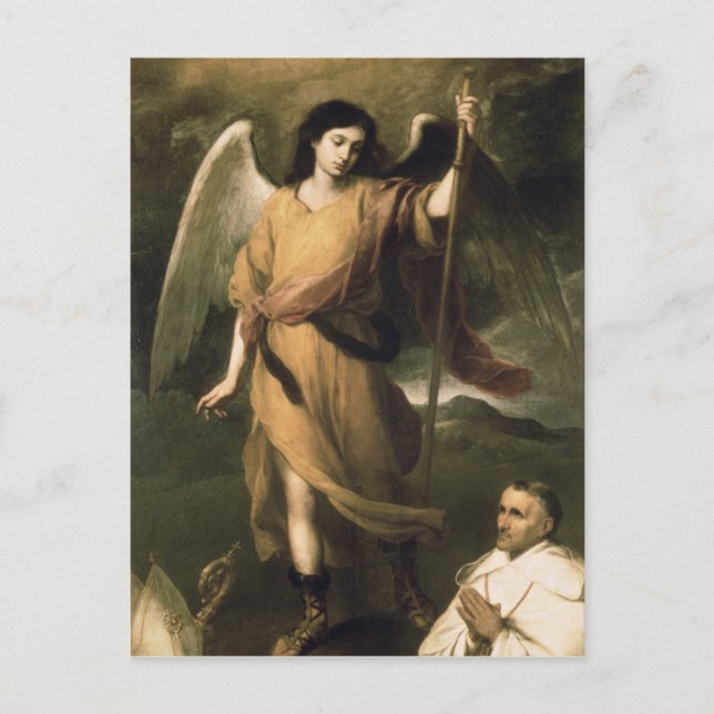 Archangel Raphael med biskop Domonte Vykort (Framsida)