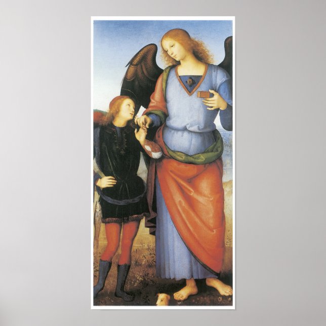 Archangel Raphael med Tobias, c. 1496-1500 Poster (Framsidan)