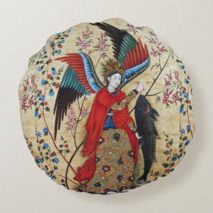 ARCHANGEL RAPHAEL OCH FISKEPARCHMENT RUND KUDDE