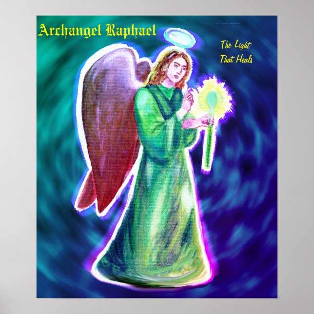 Archangel Raphael Poster (16 x 12 tum) (Framsidan)