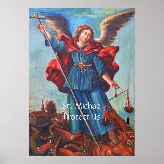 Archangel St. Michael Protect Us Poster (Framsidan)