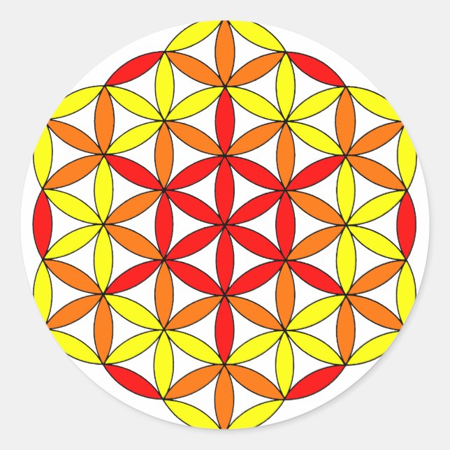 Archangel Uriel01 Runt Klistermärke (Framsida)