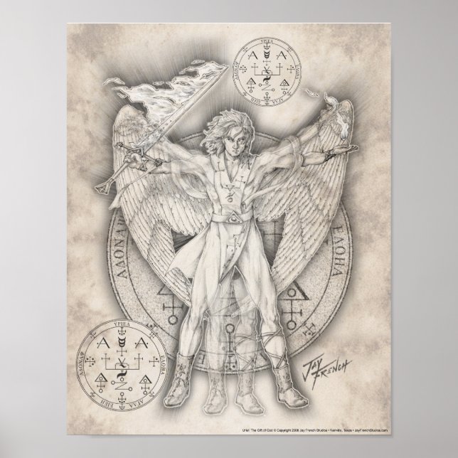 Archangel Uriel Skriv ut Poster (Framsidan)