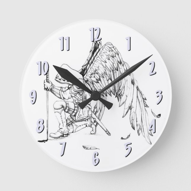 ArchAngel Warrior Clock Rund Klocka (Framsida)