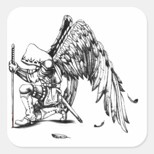ArchAngel Warrior Fyrkantigt Klistermärke