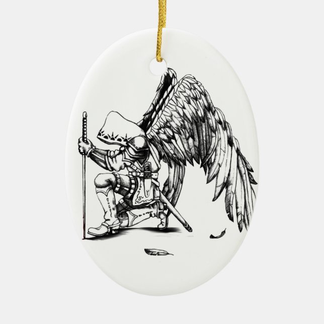 ArchAngel Warrior Julgransprydnad Keramik (Framsidan)