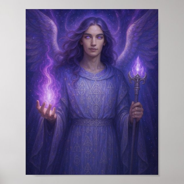 Archangel Zadkiel - Guardian of the Violet Flame Poster (Framsidan)