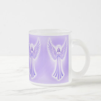 Archangel Zadkiel Lila och vit jul Frostad Glasmugg