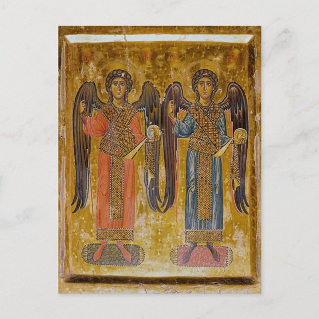 Archangels Michael och Gabriel från Sinai Icon Vykort (Framsida)
