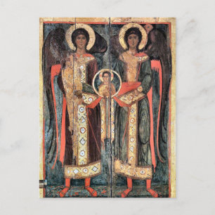 Archangels Michael och Gabriel Orthodox Christian Vykort