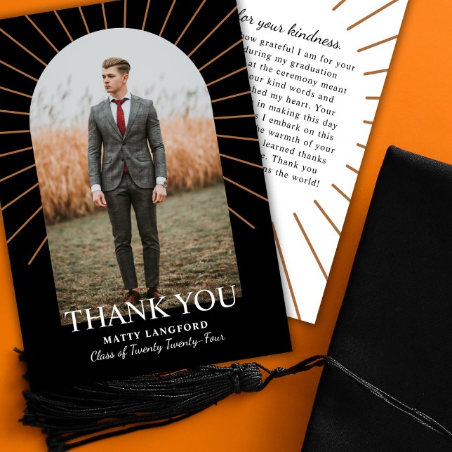 Arched Class of Studenten Photo Tack Kort (Skapare uppladdad)