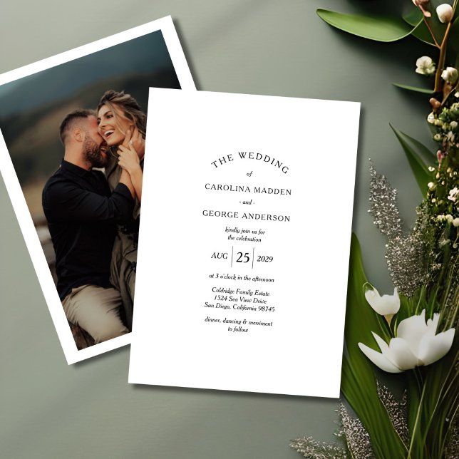 Arched Headline Photo Wedding-inbjudan Inbjudningar (Skapare uppladdad)