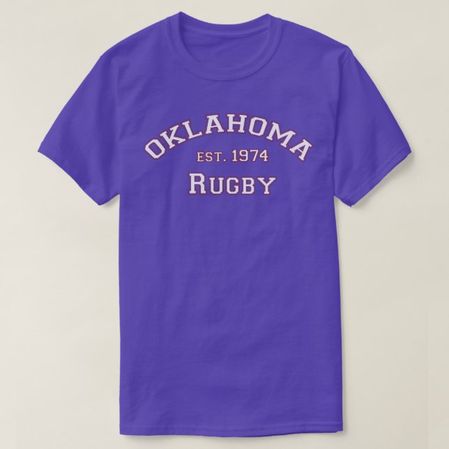 Arched Oklahoma Rugby T Shirt (Design framsida)