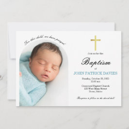 Arched Photo Baptism-inbjudan Inbjudningar