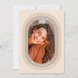 Arched Photo Graduation Announcement Card Meddelande