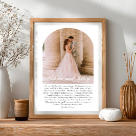 Arched Photo Wedding Song Lyrics Print Poster