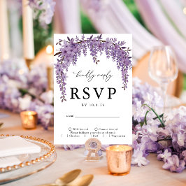 Arched Wisteria Gren Blommigt Bröllop OSA Card