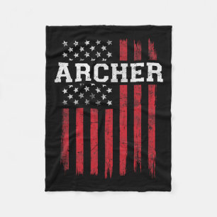 Archer American Flagga Usa Patriot Patriotic Arche Fleecefilt