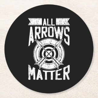 Archer Archery All Arrows Matter Costume Gift Underlägg Papper Rund
