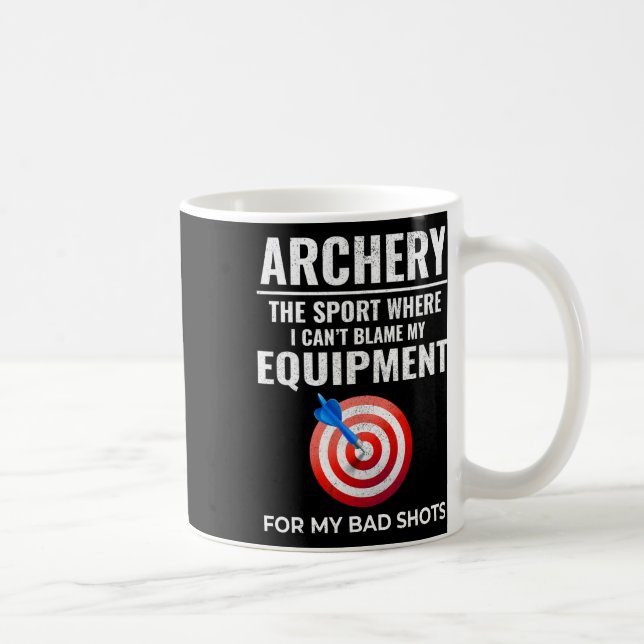 Archer Bow Arrows Bullse för arkeskonstruktionsutr Kaffemugg (Höger)