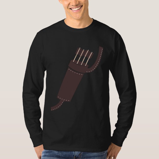 Archer Costume Halloween Funny Archery Arrow T Shirt (Framsida)