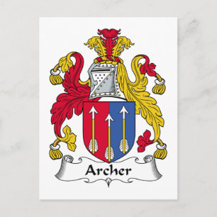 Archer Family Crest Vykort