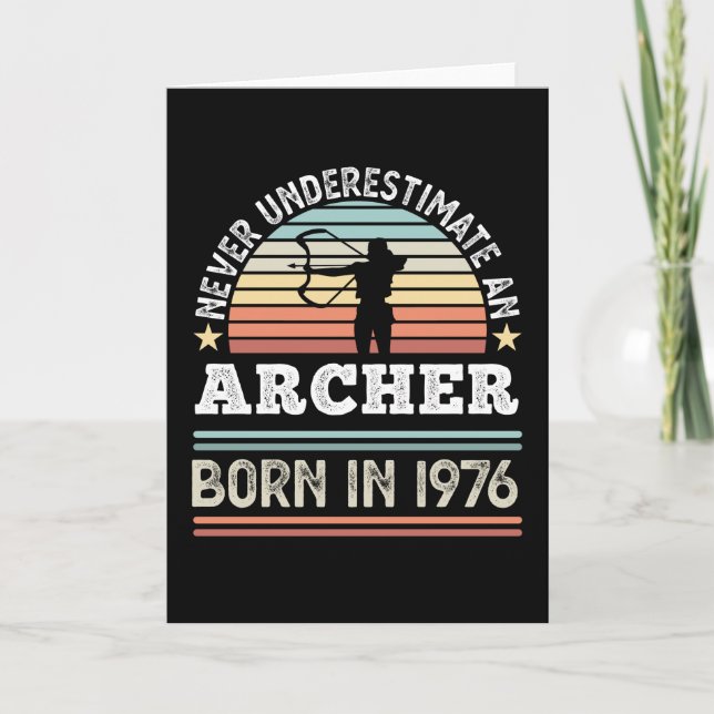 Archer, född 1976, 50:e gåva från födelsedagen kort (Framsida)