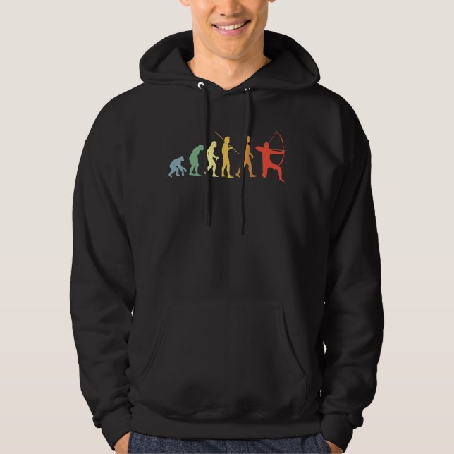 Archer för Bow Evolution Retro Archery Archer Hoodie (Framsida)