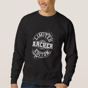 Archer Funny Surname Family Träd Birthday Reunion Lång Ärmad Tröja