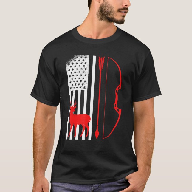 Archer Hunter Usa Archery 1 T Shirt (Framsida)