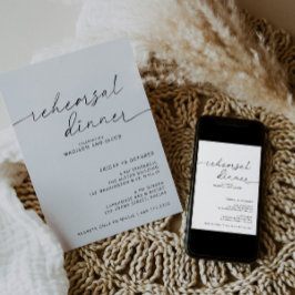 ARCHER-inbjudan om minimalistisk repetitionsmiddag Inbjudningar