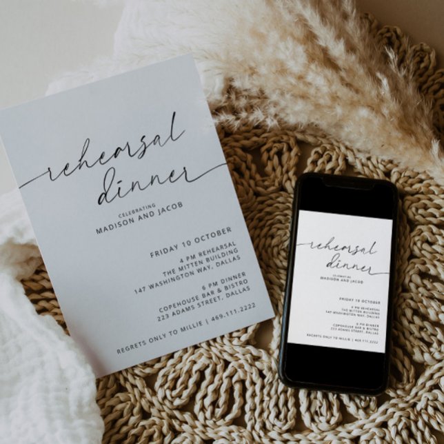 ARCHER-inbjudan om minimalistisk repetitionsmiddag Inbjudningar (Skapare uppladdad)