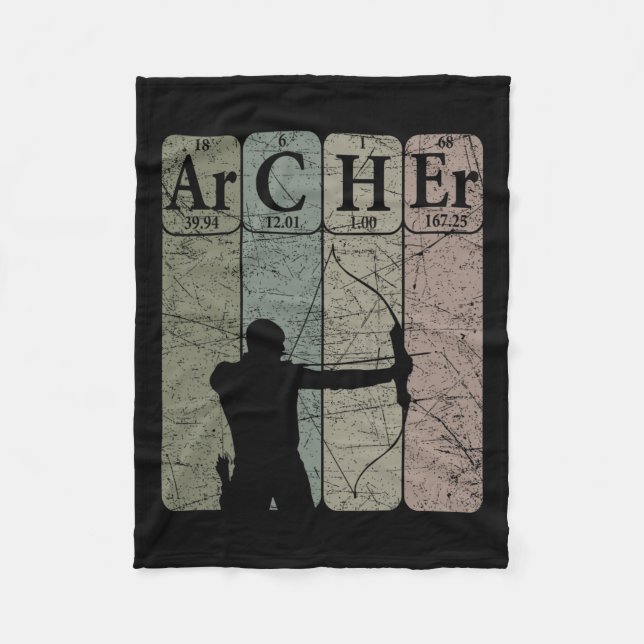 Archer Periodic Bord Inslag Bow Hunting Archery Fleecefilt (Framsidan)