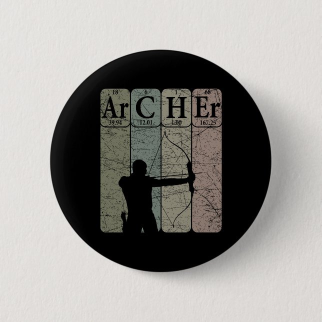 Archer Periodic Bord Inslag Bow Hunting Archery Knapp (Framsida)