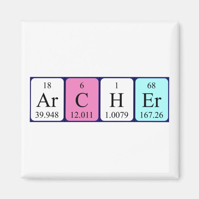 Archer Periodiska magnet bord namn (Framsidan)