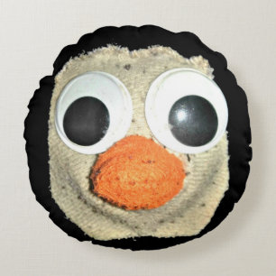 Archer Round Pillow (Googly Ögon) Rund Kudde