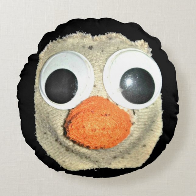 Archer Round Pillow (Googly Ögon) Rund Kudde (Framsidan)