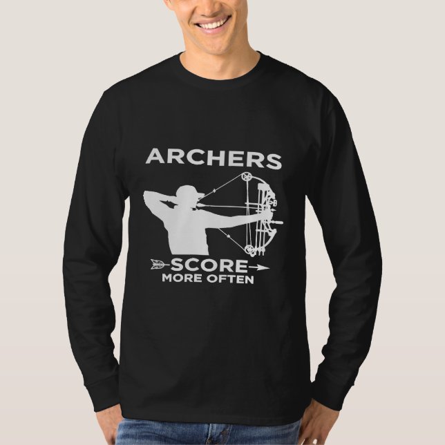 Archer Score jagar ofta Bow Hunting T Shirt (Framsida)