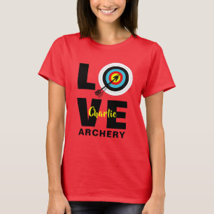 Archer Target Board Kärlek Archery Personlig T Shirt