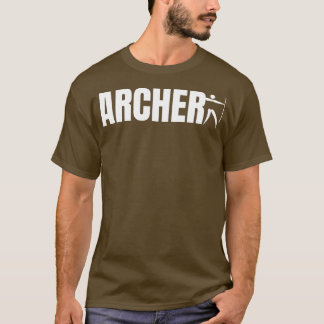 Archer Typography Archery Shooting Long Bow T Shirt