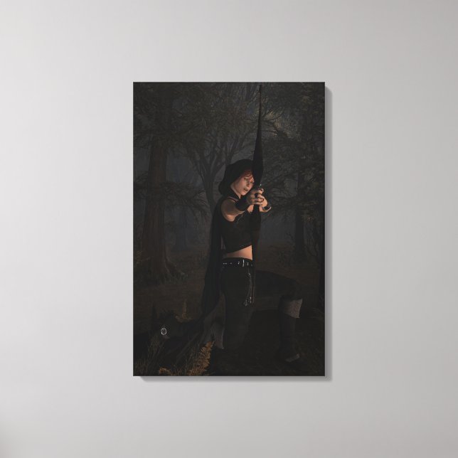 Archeress Digital Fantasy Art på Canvas (Framsida)