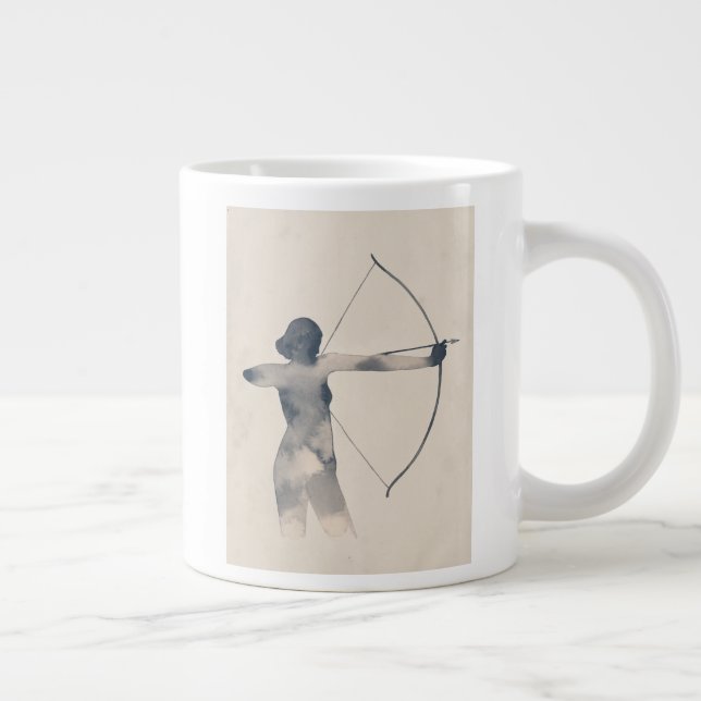Archeress Watercolor Silhouette Jumbo Mugg (Höger)