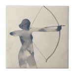 Archeress Watercolor Silhouette Kakelplatta<br><div class="desc">Archeress jag av Grace Popp. | 138501D</div>