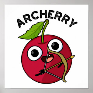 Archerry Funny Fruit Archery Pun Poster