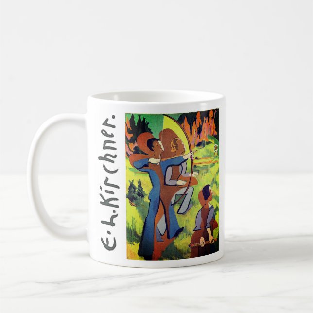 Archers (1935-1937) av Ernst Ludwig Kirchner Kaffemugg (Vänster)