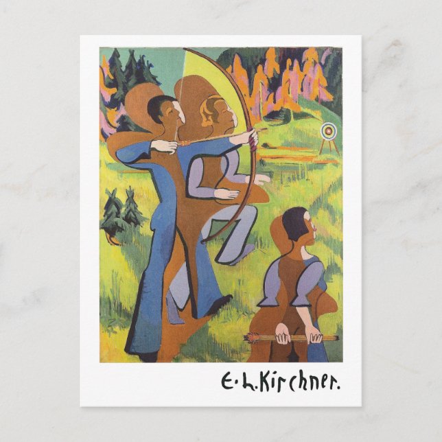 Archers (1935-1937) av Ernst Ludwig Kirchner Vykort (Framsida)