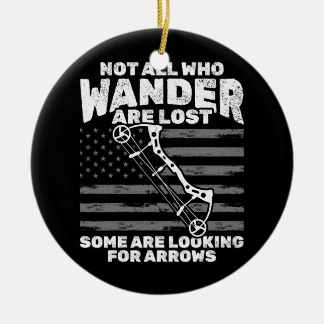 Archers Archery Älskare vissa Tittar Julgransprydnad Keramik (Framsidan)